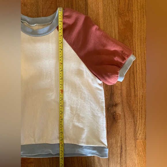 Madewell Colorblock Short Sleeve Sweatshirt Size S - Picture 6 of 7